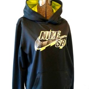 Nike SB Therma-Fit youth Size XL VOLT Hoodie satin Sweatshirt women's M men's S